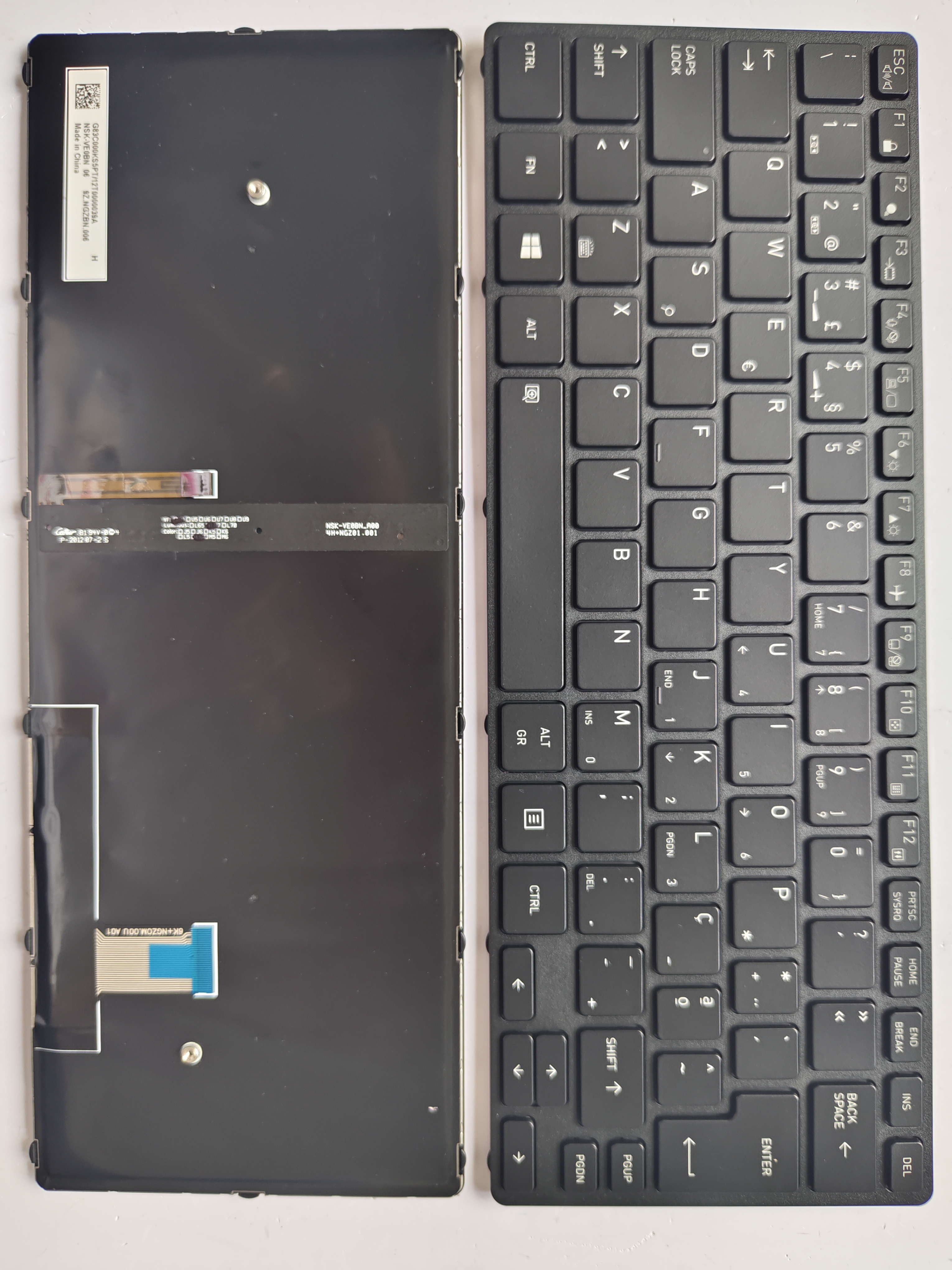 Picture of New Replacement Laptop Keyboard For TOSHIBA A30-E/A30-G/Dynabook portege a30-e tecra a30-g BLACK FRAME BLACK Backlit PO Layout